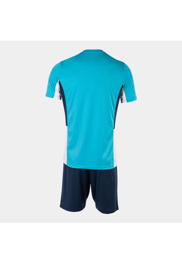 Zestaw Sportowy Joma Danubio II Turkus-Navy 5XS - Oddychający i Lekki. Kolor: niebieski. Materiał: poliester. Sport: fitness, piłka nożna