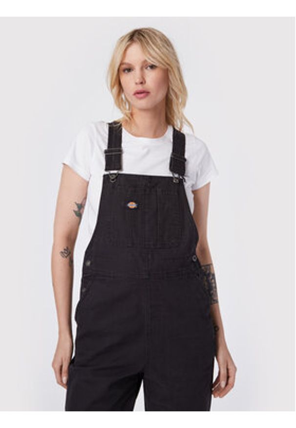 Dickies Ogrodniczki Duck Canvas Bib DK0A4XM1C40 Czarny Regular Fit. Kolor: czarny. Materiał: bawełna