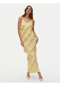 Vero Moda Sukienka wieczorowa Celyn 10348500 Żółty Regular Fit. Kolor: żółty. Materiał: syntetyk. Styl: wizytowy #1