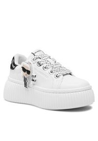 Karl Lagerfeld - KARL LAGERFELD Sneakersy KL42376N Biały. Kolor: biały. Materiał: skóra