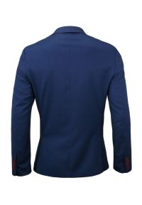 Oryginalna marynarka Męska un SARTO - Granatowa, Czerwone Dodatki. Kolor: niebieski. Materiał: bawełna. Styl: sportowy, wizytowy, elegancki #3