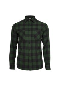 Urban Classics - Flanelowa Koszula Męska W Kratę. Kolor: czarny, zielony, wielokolorowy