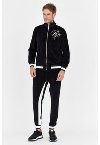 Philipp Plein - PHILIPP PLEIN Czarny dres męski z aksamitu, Rozmiar M. Kolor: czarny. Materiał: dresówka. Sport: bieganie