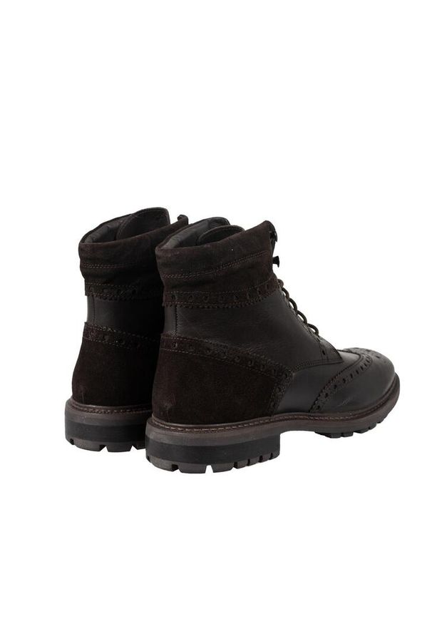 Geox - Buty outdoor męskie U Brenson A. Kolor: brązowy. Materiał: skóra. Sport: outdoor