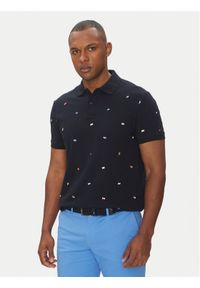 TOMMY HILFIGER - Tommy Hilfiger Polo Critter MW0MW39044 Granatowy Regular Fit. Typ kołnierza: polo. Kolor: niebieski. Materiał: bawełna