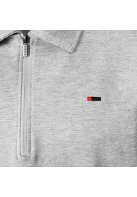 Wygodna Bluza Bawełniana - Pako Jeans - z Kołnierzykiem Polo, Popielata. Typ kołnierza: polo. Kolor: szary. Materiał: wiskoza, bawełna. Styl: klasyczny #2