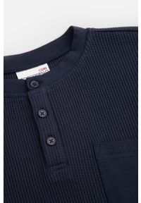 COCCODRILLO - Coccodrillo longsleeve bawełniany dziecięcy kolor granatowy gładki. Kolor: niebieski. Materiał: bawełna. Długość rękawa: długi rękaw. Długość: krótkie. Wzór: gładki #2