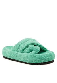 Klapki Bassano AJ0410-10 Green. Kolor: zielony. Materiał: materiał #1