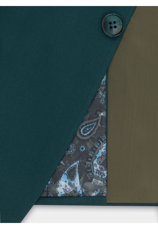 Pako Lorente - PAKO LORENTE – Zielona marynarka garniturowa P22SF-3G-017-Z-S. Okazja: na ślub cywilny, na wesele. Kolor: zielony. Materiał: wełna