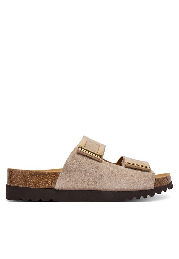 Klapki Scholl. Kolor: beżowy