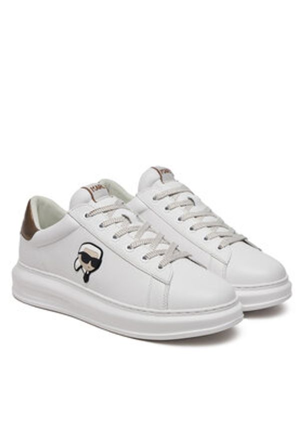 Karl Lagerfeld - KARL LAGERFELD Sneakersy Kapri KL52531M Biały. Kolor: biały. Materiał: skóra
