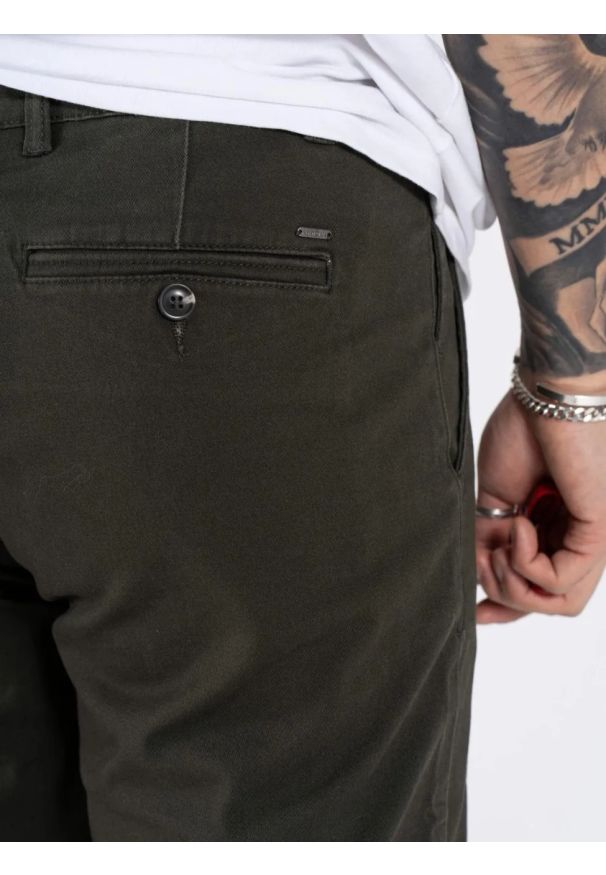 MARCUS - Męskie Spodnie Materiałowe Marcus Gerry Chino 5052 Olive Green 16-200126. Materiał: materiał