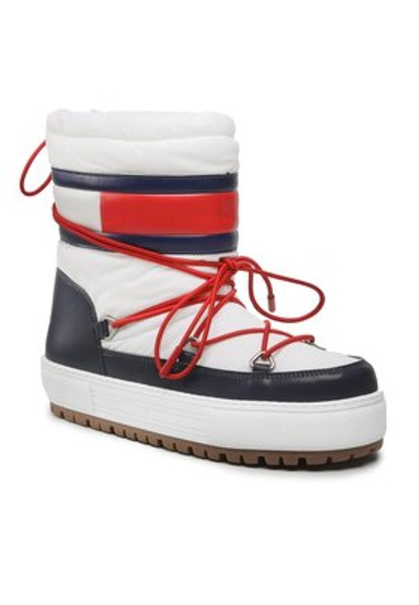 Tommy Jeans Śniegowce Snowboot Low EN0EN02162 Biały. Kolor: biały. Materiał: materiał