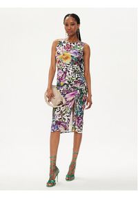 Just Cavalli Sukienka codzienna 76PAO939 Kolorowy Slim Fit. Okazja: na co dzień. Materiał: wiskoza. Wzór: kolorowy. Typ sukienki: proste. Styl: casual #5