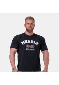 NEBBIA - Koszulka fitnes męska Nebbia Golden Era czarna. Kolor: czarny #1