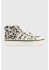 adidas Originals trampki NIZZA PLATFORM damskie kolor beżowy. Nosek buta: okrągły. Zapięcie: sznurówki. Kolor: beżowy. Materiał: materiał. Szerokość cholewki: normalna. Obcas: na platformie #1