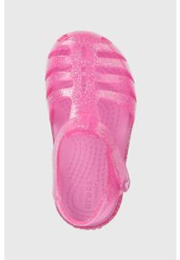 Crocs sandały dziecięce CROCS ISABELLA SANDAL kolor różowy. Zapięcie: rzepy. Kolor: różowy. Materiał: materiał #5