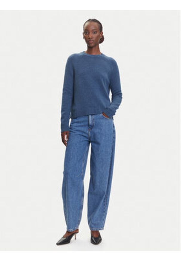 BOSS Sweter Febisan 50478315 Niebieski Regular Fit. Kolor: niebieski. Materiał: wełna