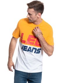 Lee - LEE T SHIRT COLOUR BLOCK TEE RADIANT YELLOW L60PFELG 112113471. Wzór: nadruk #8