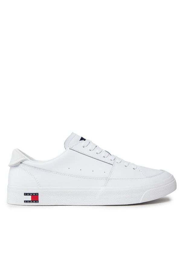Tommy Jeans Sneakersy Th Central Cc And Coin EM0EM01398 Biały. Kolor: biały. Materiał: skóra
