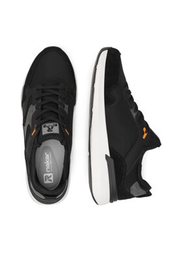 Rieker Revolution Lifestyle Sneakersy U1403-00 Czarny. Kolor: czarny. Materiał: materiał