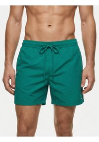 TOMMY HILFIGER - Tommy Hilfiger Szorty kąpielowe UM0UM03477 Zielony Regular Fit. Kolor: zielony. Materiał: syntetyk #1