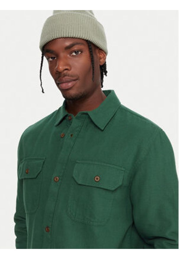 Quiksilver Koszula Husson EQYWT04668 Zielony Regular Fit. Kolor: zielony. Materiał: bawełna