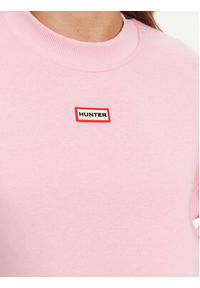 Hunter Bluza Tina HARW0042242 Różowy Cropped Fit. Kolor: różowy. Materiał: bawełna, syntetyk #4