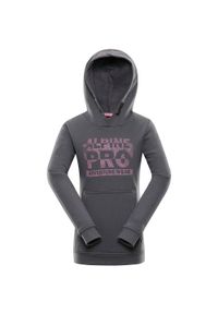 ALPINE PRO - Ciepła i stylowa bluza dziecięca Alpine Pro Erwano 116-122. Kolor: zielony. Materiał: poliester, bawełna