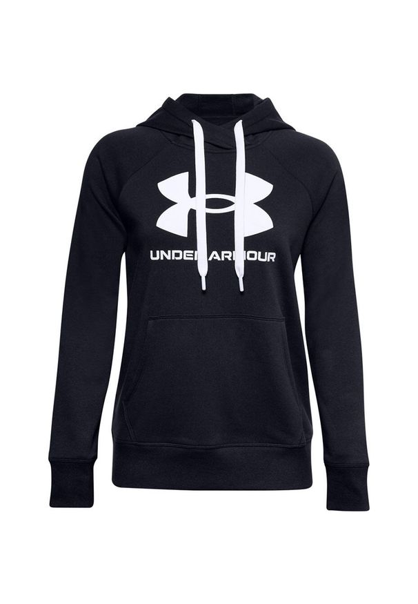 Bluza damska Under Armour Rival Fleece Logo Hoodie głęboka czerń. Kolor: wielokolorowy, niebieski, czarny