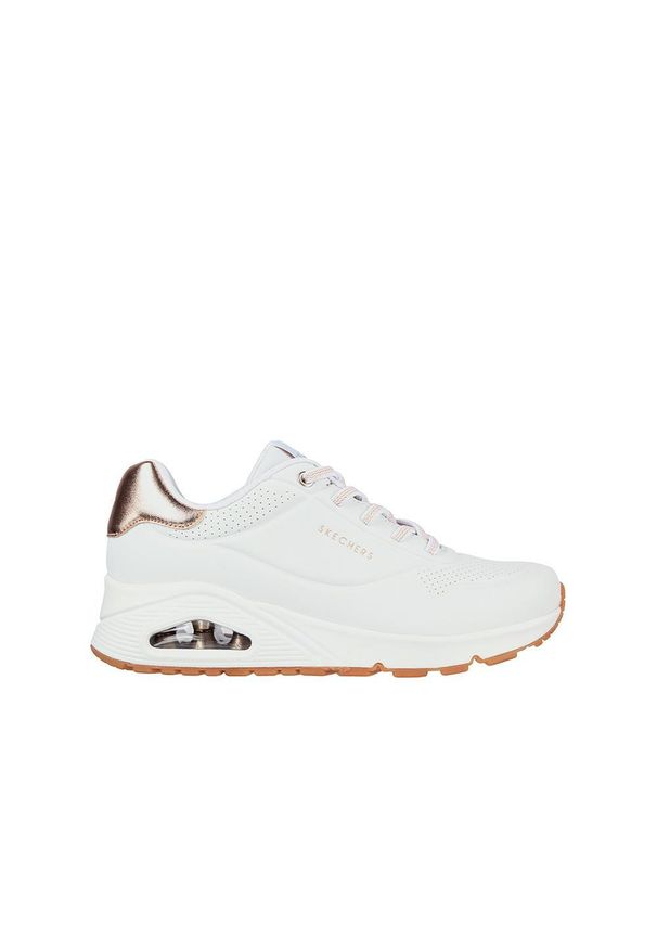skechers - Buty damskie SKECHERS Uno Shimmer Away. Kolor: biały. Model: Skechers Sport. Sport: turystyka piesza