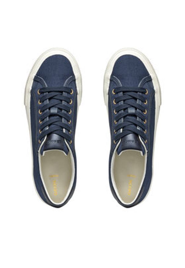 Geox Sneakersy D Emmeleny D550UA 011BC C4002 Granatowy. Kolor: niebieski. Materiał: materiał