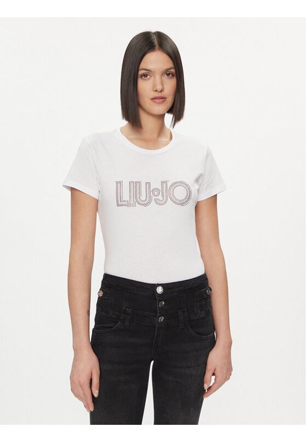 Liu Jo T-Shirt WA4051 JS923 Biały Regular Fit. Kolor: biały. Materiał: bawełna