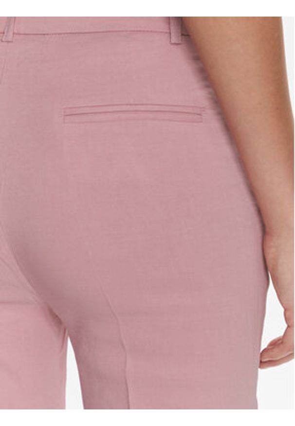 Pinko Spodnie materiałowe Bello 100155 A0IM Różowy Slim Fit. Kolor: różowy. Materiał: len, wiskoza