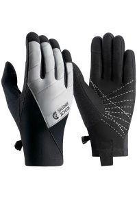 ROCKBROS - Rękawiczki rowerowe długie dla dorosłych zimowe Rockbros S303. Kolor: czarny, szary, wielokolorowy. Sezon: zima. Sport: kolarstwo #1