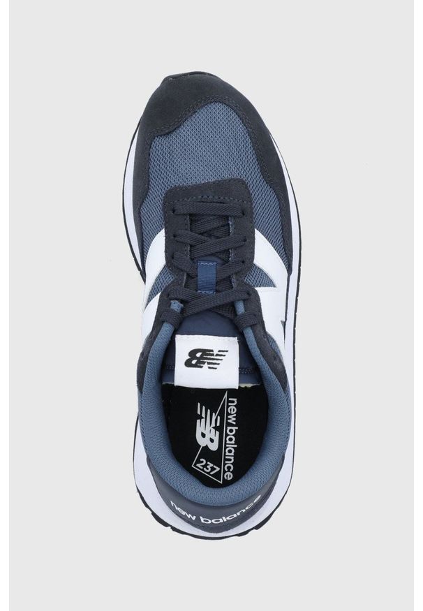 New Balance Buty MS237CA kolor granatowy. Nosek buta: okrągły. Zapięcie: sznurówki. Kolor: niebieski. Materiał: guma
