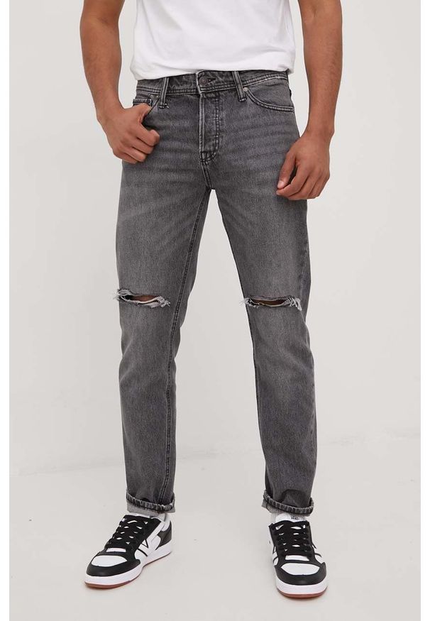 Jack & Jones jeansy męskie. Kolor: szary