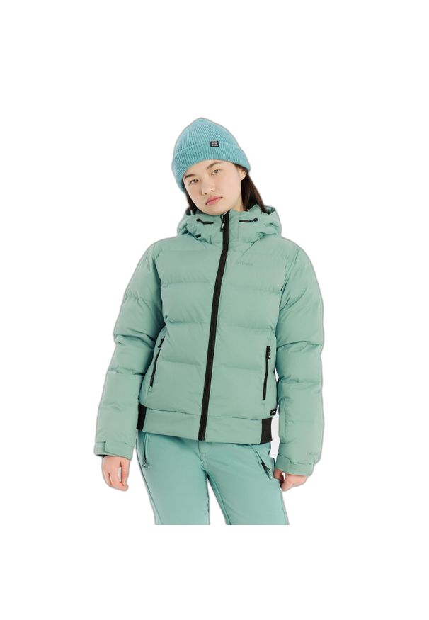 Kurtka z kapturem dla dziewczynki Protest Eliny. Typ kołnierza: kaptur. Kolor: niebieski. Sezon: zima. Sport: narciarstwo