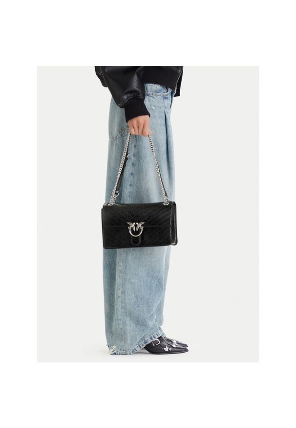 Pinko - Torebka PINKO. Kolor: czarny