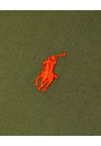 Ralph Lauren - RALPH LAUREN - Koszula Custom Fit khaki. Typ kołnierza: polo. Kolor: zielony. Materiał: bawełna. Wzór: haft #6