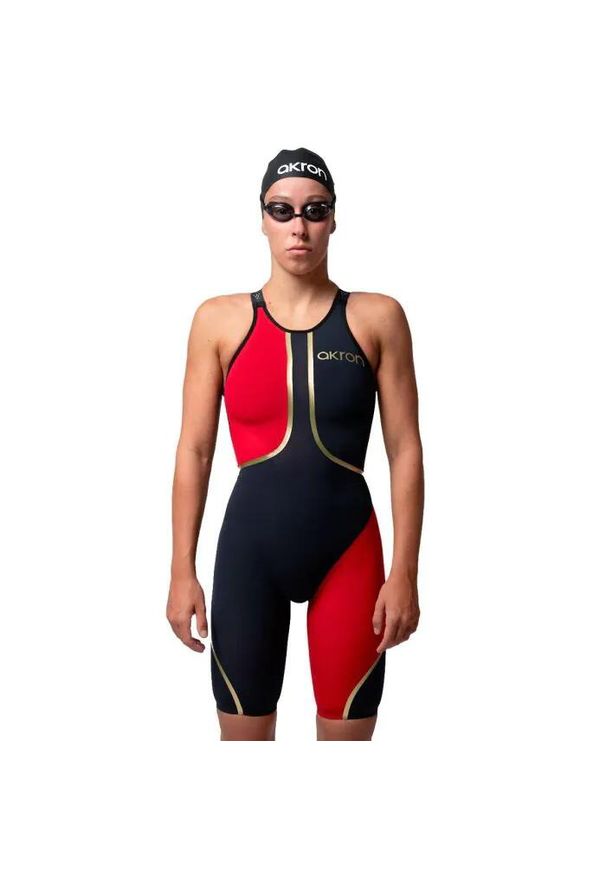 AKRON - Kombinezon Z Odkrytymi Plecami Akron Venom Hero – Niebieski/Czerwony Rozmiar 18. Kolor: czerwony, niebieski, wielokolorowy