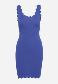 Born2be - Niebieska Sukienka Dephosa. Okazja: na imprezę, na randkę, na co dzień. Kolor: niebieski. Materiał: dzianina, prążkowany. Długość rękawa: bez rękawów. Sezon: lato. Typ sukienki: proste, dopasowane. Styl: casual #7