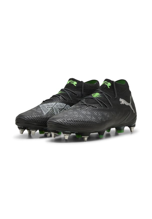 Puma - Buty piłkarskie FUTURE 8 ULTIMATE MxSG PUMA Black Cool Light Gray Fluo Green. Kolor: czarny, zielony, wielokolorowy. Sport: piłka nożna