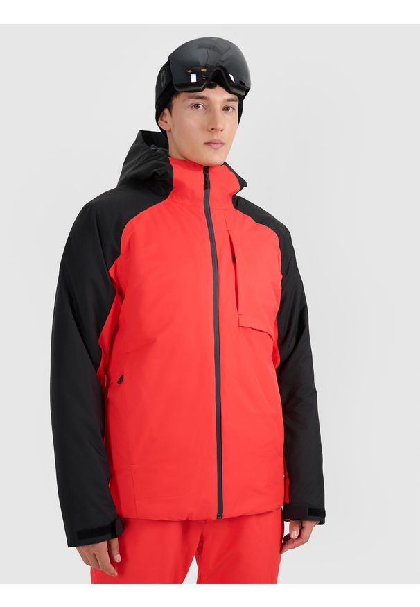 4f - 4F Kurtka narciarska membrana 5000 męska - czerwona 3XL. Kolor: czerwony. Materiał: poliester, materiał. Sezon: zima