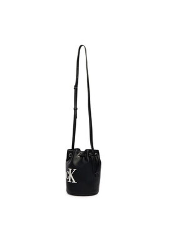 Calvin Klein Torebka Bold Ck Small LV04F3640G Czarny. Kolor: czarny. Materiał: skórzane