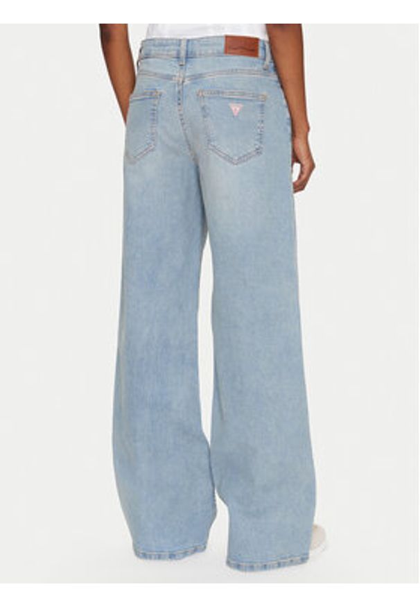 Guess Jeans Jeansy W4BA0Y D5CCA Niebieski Wide Leg. Kolor: niebieski