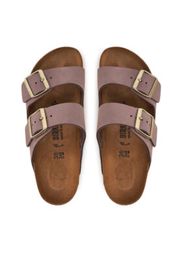 Birkenstock Klapki Arizona 1029428 Fioletowy. Kolor: fioletowy. Materiał: skóra, nubuk