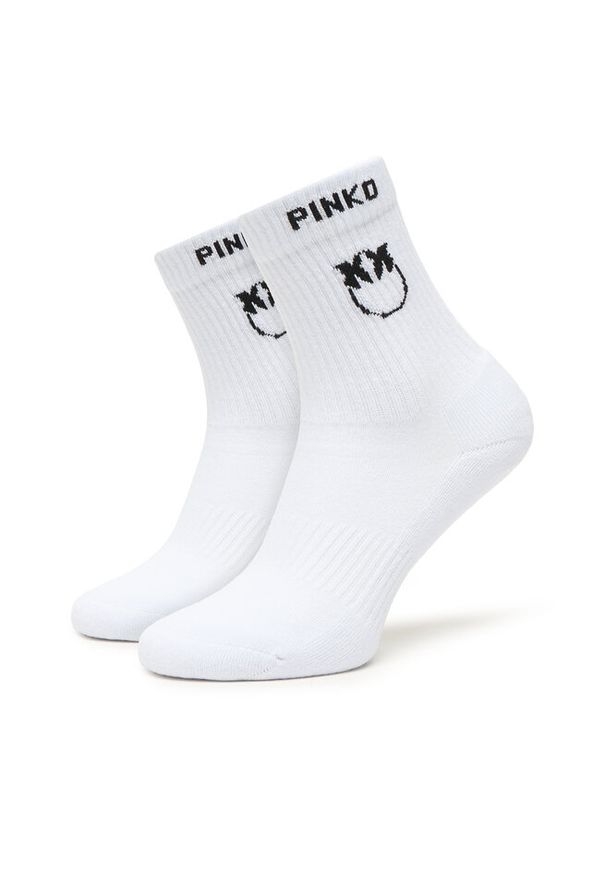 Pinko - Skarpety długie PINKO. Kolor: biały