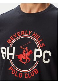 Beverly Hills Polo Club T-Shirt P-SS26M-TS1258 Granatowy Regular Fit. Typ kołnierza: polo. Kolor: niebieski. Materiał: bawełna #4