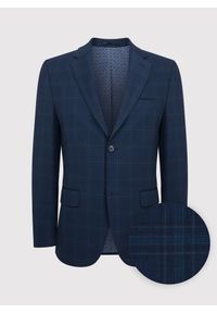 Pako Lorente - PAKO LORENTE – Granatowa marynarka garniturowa z wełną. Kolor: niebieski. Materiał: wełna. Styl: elegancki #4